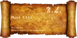 Nyul Lili névjegykártya