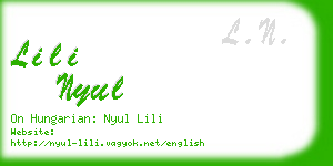 lili nyul business card